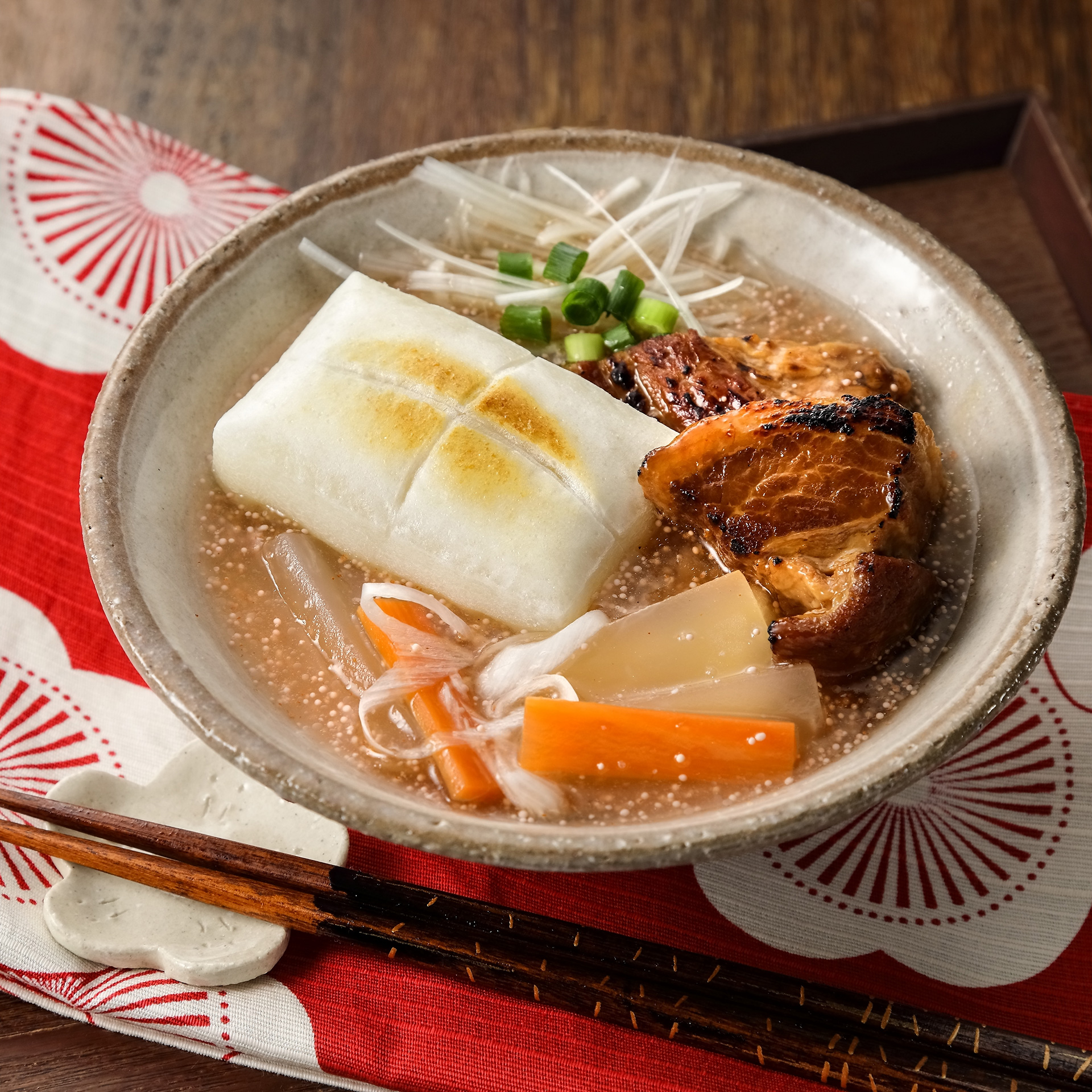 ネギのせ　炙・角煮明太雑煮の画像