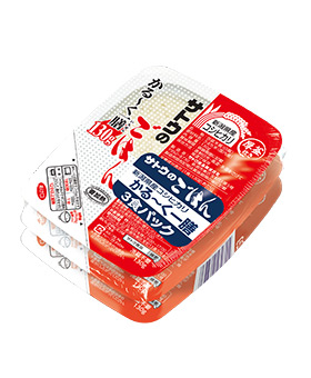 新潟県産コシヒカリ かる～く一膳 130g 3食パックの画像
