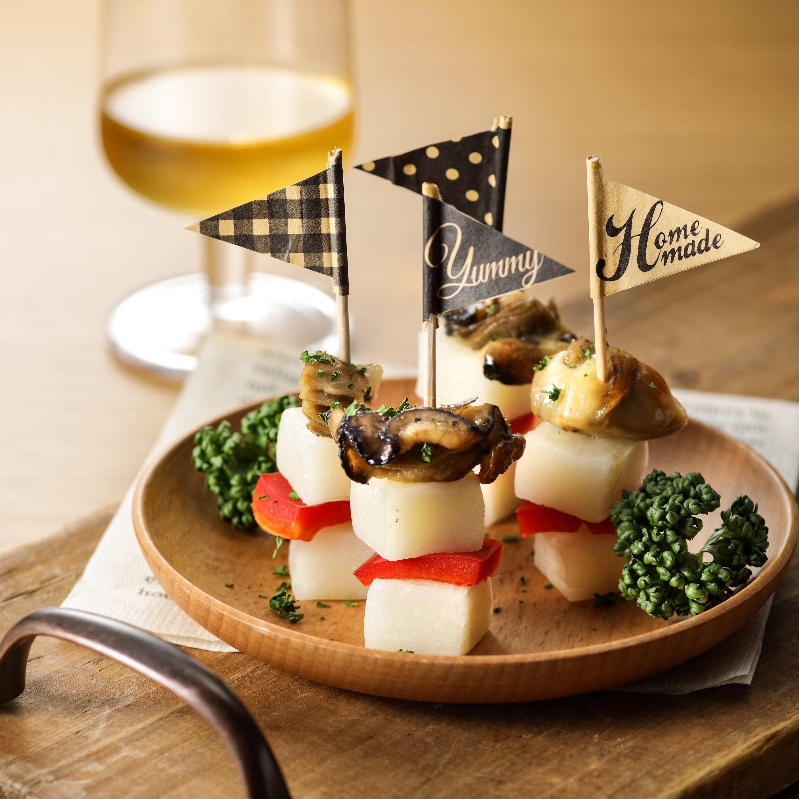 ひとくちもちと牡蠣のピンチョスの画像 ひとくちもちと牡蠣のピンチョスの画像
